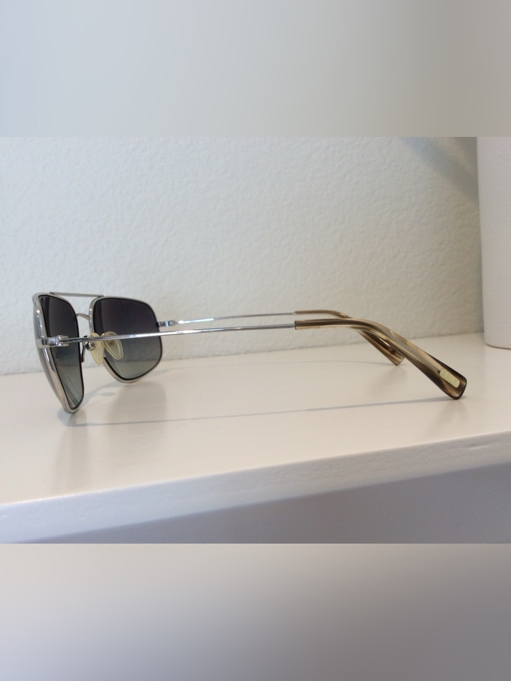 SALT. Nicolas Men’s Silver Aviator Sunglasses - Picture 7 of 11